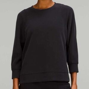 Lululemon Black Softstreme Ribbed Hem Pullover